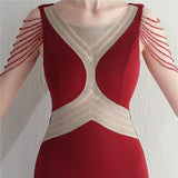 Split Beading Mermaid Prom Dress