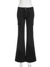Button Tooling Bell Bottoms Trousers Pant