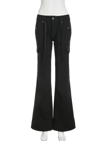 Button Tooling Bell Bottoms Trousers Pant