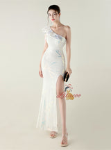 Mermaid Sequins One Shoulder Prom Dress