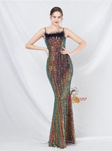 Mermaid Spaghetti Straps Prom Dress