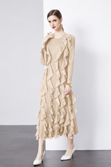 Pleated Ruffled Three-dimensional Loose Dress