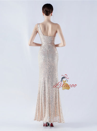 Mermaid Sequins Split Beading Prom Dress