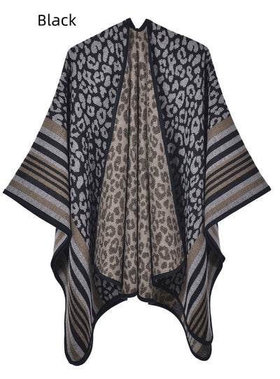 Leopard Print Thick Warm Printed Shawl Scarf