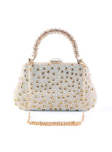 Diamond-encrusted Shoulder Slung Clutch Handbag