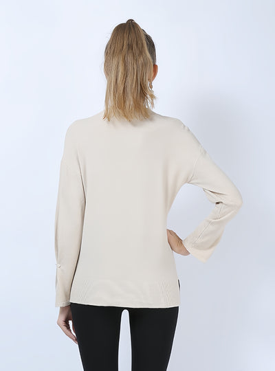 Hand-made Beaded V-neck Sweater