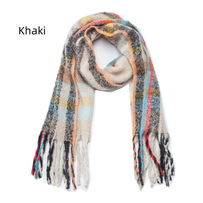 Coarse Tassel Color Matching Scarf