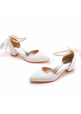 4 cm Pointed Thick Heel Sandals