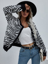 Knitted Round Neck Sweater Coat