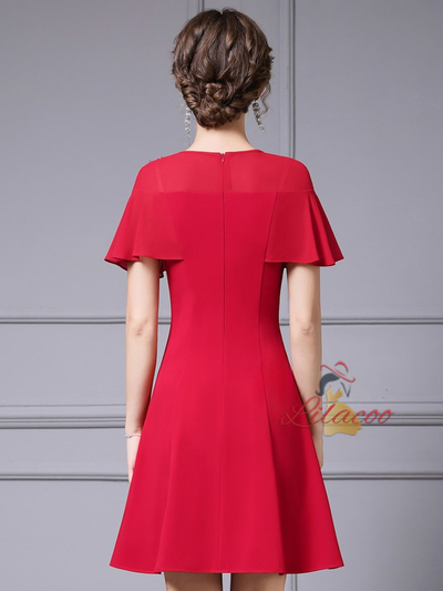 Pink Scoop Neck Beading Mother Of The Bride Dress
