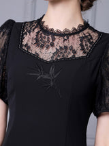Apricot Lace Split Mother Of The Bride Dress