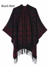 Fringe Fashion Warm Thick Split Shawl