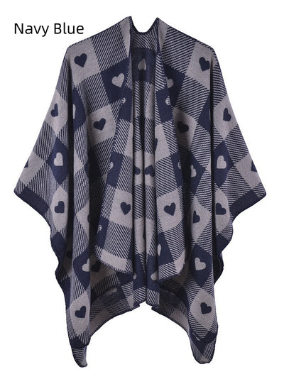 Ethnic Cape Coat Warm Cashmere Shawl Scarf