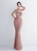 Mermaid Seqins Spaghetti Straps Prom Dress