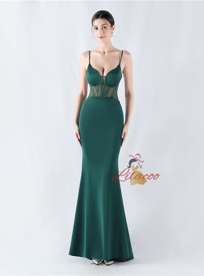 Sexy Mermaid Spaghetti Straps Prom Dress