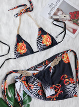Sexy Strap Holiday Swimsuit Bikini Set