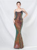 Mermaid Sequins Spaghetti Straps Prom Dress