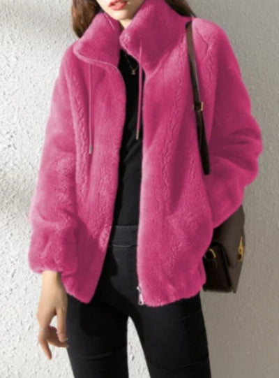 Imitation Lambswool Thick Turtleneck Coat