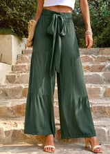 Loose Casual Wide-leg Solid Color Trousers