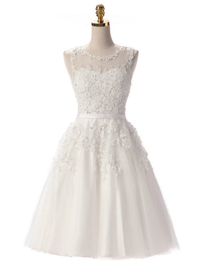 Pink Tulle Lace Beaded Homecoming Dress