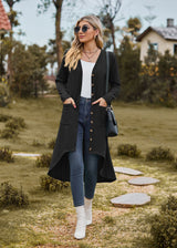 Solid Color Long Sleeve Loose Coat