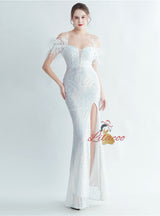 Mermaid Sequins Spaghetti Straps Prom Dress