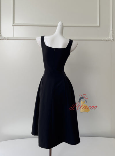 Slim Mid-length Sling Waist Dress