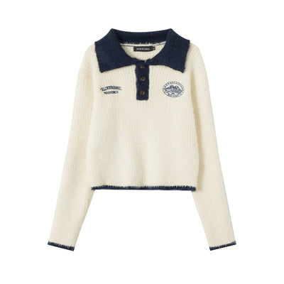 Long Sleeve Lapel Sweater