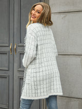 Knitwear Cardigan Tassel Color Coat