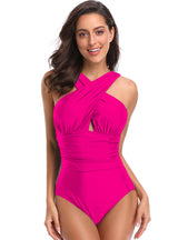 Cross-gathered One-piece Swimsuit