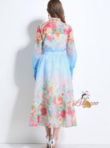 Palace Printed Breasted Slim Dress