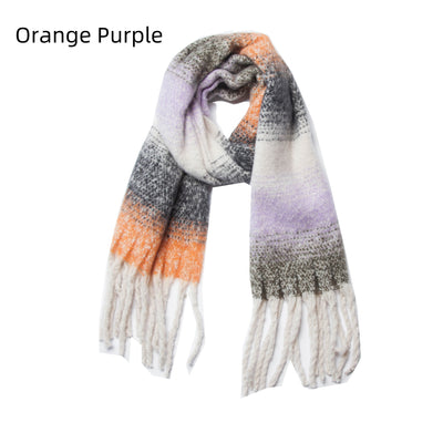 Thick Tassel Gradient Scarf Shawl