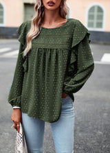 Solid Color Casual Long Sleeve Shirt