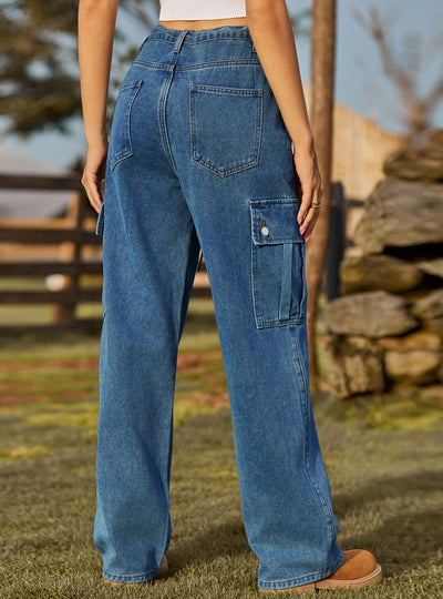 Trousers Adjustable Drawstring Pants Jeans