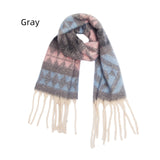 Coarse Tassel Jacquard Scarf