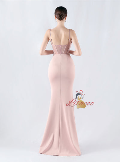Sexy Mermaid Spaghetti Straps Prom Dress