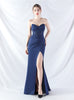 Mermaid Strapless Pleats Split Prom Dress