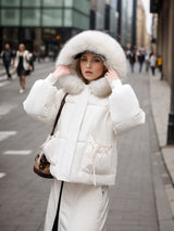 Large Fur Collar Short Loose Cotton Coat