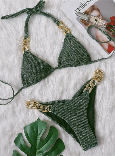 Women's Swimming Suit Low Waist Floral Scoop Neck