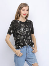 Retro Round Neck Turtleneck Sweater