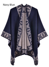 Ladies Padded Warm Cloak Scarf Shawl