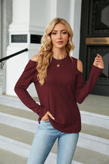 Round Neck Loose Long Sleeve T-shirt