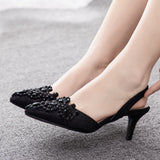 Shallow-mouthed Pointed Stiletto Heels Sandals