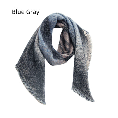 Winter Thick Striped Diagonal Scarf