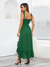 Sling Split Irregular Pleats Dress