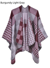 Fashion Cashmere Split Warm Shawl Cloak
