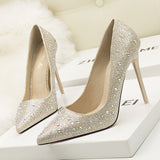 Pointed Diamond Rhinestone Wedding Shoes