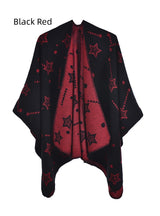 Ladies Jacquard Shawl Split Cloak