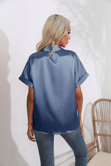 Satin Short-sleeved Shirt
