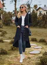 Solid Color Long Sleeve Loose Coat